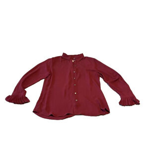 Loft Blouse Red Size Medium